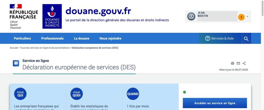 DES: 07 page service des