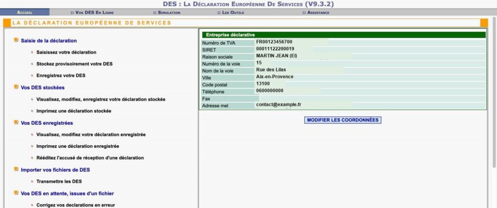 DES: 12 menu des