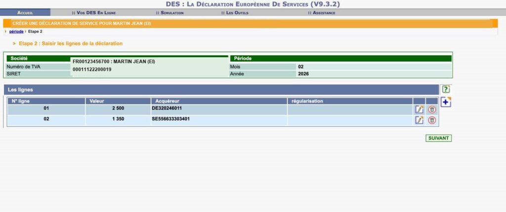 DES: 17 deux lignes