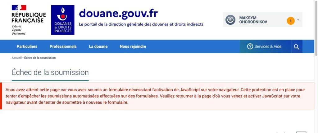 DES: 18 antibot erreur